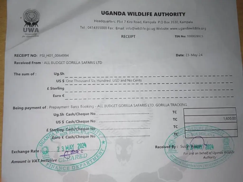 Gorilla Permit Costs in Rwanda