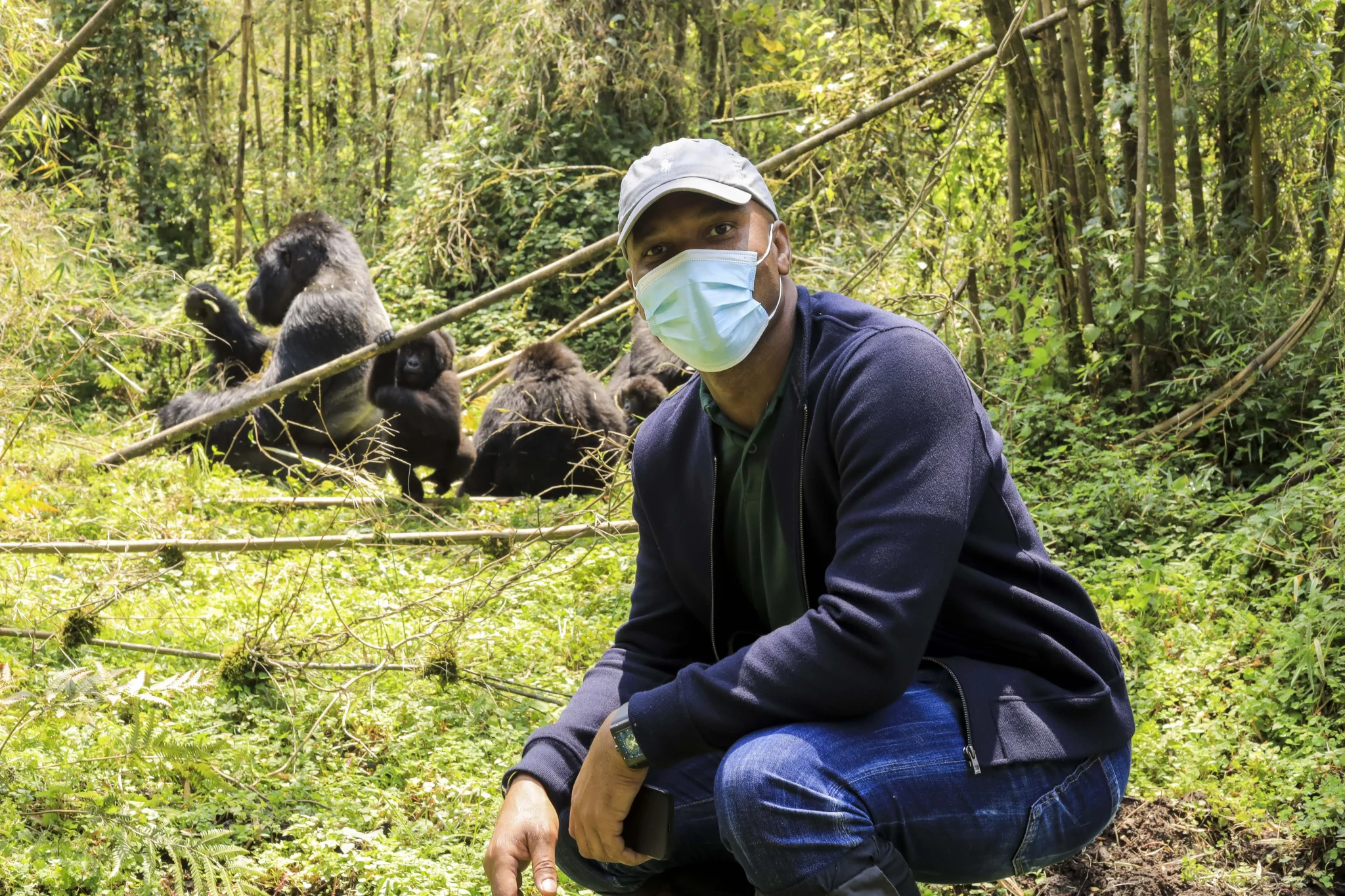 Gorilla trekking mud room and preparation in Rwanda