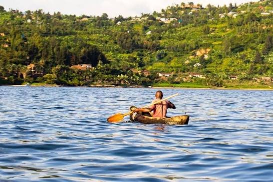 Island exploration around Lake Kivu in Rwanda