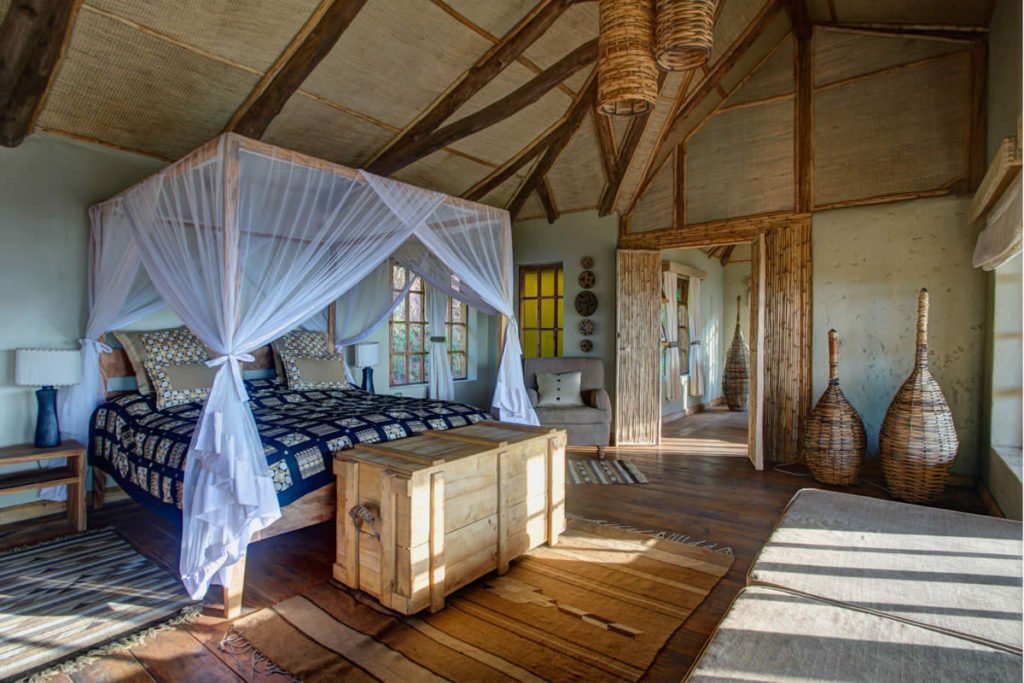 Virunga Lodge bedroom in Rwanda