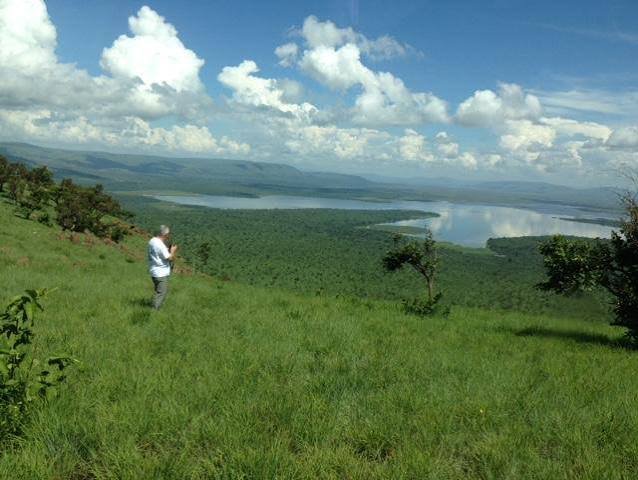 Beautiful savannah scenery in Rwanda